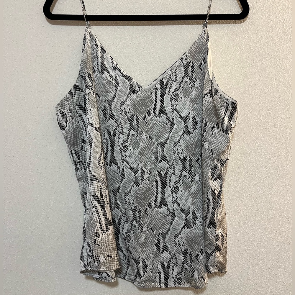 Express Snake-Print Spaghetti Strap Cami - Black & White